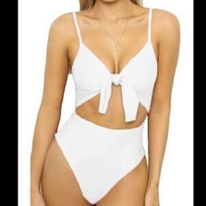 New cupshe cutout tie front one piece swimsuit